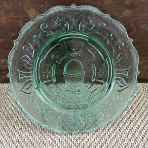 Longaberger HEISEY 1997 Teal Green DRESDEN TOUR PLATE
